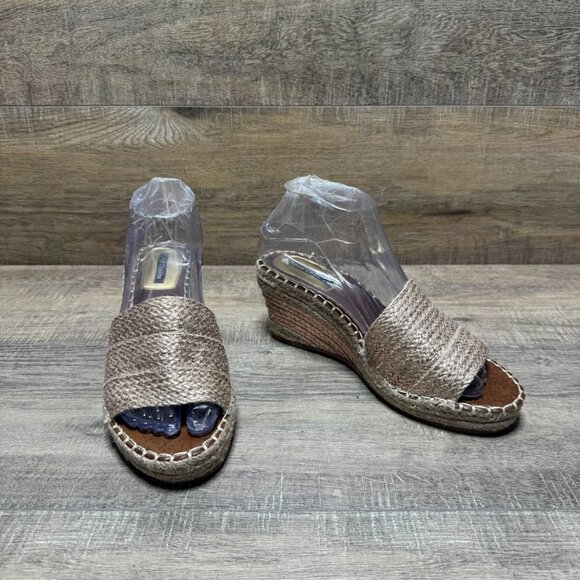 Good Choice Deana Natural Tone Wedge Slide Sandals Women's Size 7.5 - Picture 6 of 7